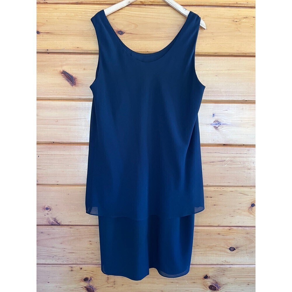Patra Womens Size 20 Black Tier Dress Lined Sleeveless
